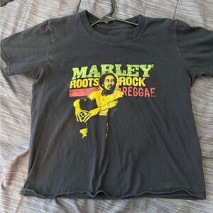 Marley Roots Rock Reggae Graphic Kids or baby tee T‑Shirt - Black